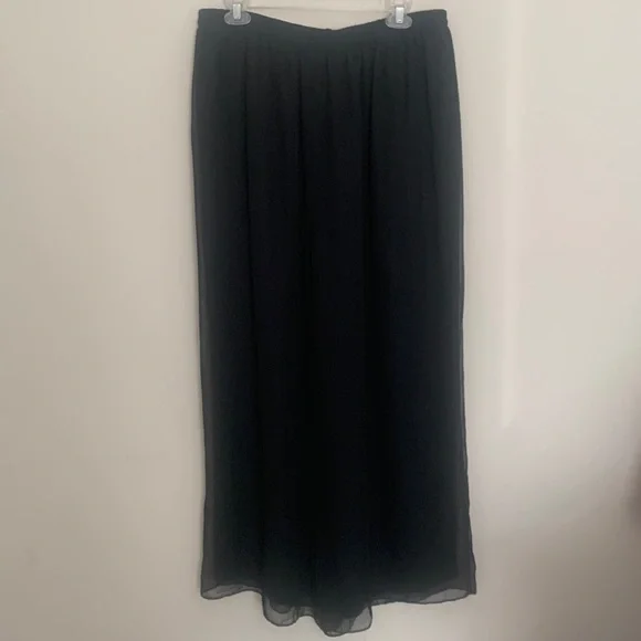 slim fit dress slacks THE FLOWY PANTS BLACK